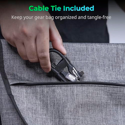 SMALLRIG USB4 40Gbps USB-C Cable, 240W Fast Charging & 8K@60Hz Video & 40Gbps Data Transfer, 35cm/13.8in Straight to Angled Connectors with Cable Tie, for MacBook for iPad Pro for iPhone - 5075 - size: 13.8 in (35 cm), style: Straight to Angled