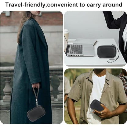 Leayjeen Hard EVA Camera Case Compatible with Canon PowerShot ELPH/IXUS, Kodak Pixpro FZ55/FZ45, Nikon Coolpix, Small Digital Camera, Shockproof Protective Camera Bag with Hand Strap-Black(Case Only) - color: Black