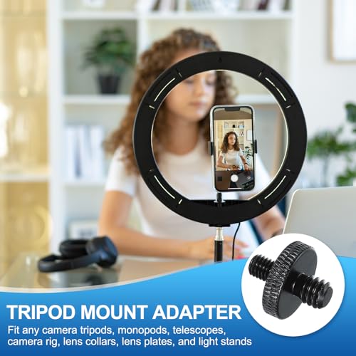 PATIKIL Tripod Screw Adapter 1/4" Male to M5 Male, 2 Pcs Tripod Nut Connectors Camera Mount Screw Camera Double Head Converter for Microphone Holder Magic Arms Accessories, 18 mm - size: 1/4" Male to M5 Male,18 mm
