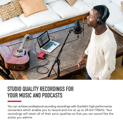 Focusrite Scarlett Solo 3rd Gen USB Audio Interface for Guitarists, Vocalists, Podcasters or Producers to record and playback studio quality sound - style: Scarlett Solo