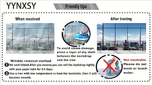 YYNXSY 7X5FT Office Backdrop for Video Conference Backdrop with Window Background Screen for Video ConferencingChildren Taking Photography Studio Background Holiday Party Birthday Party YY-1005 - size: 7X5FT