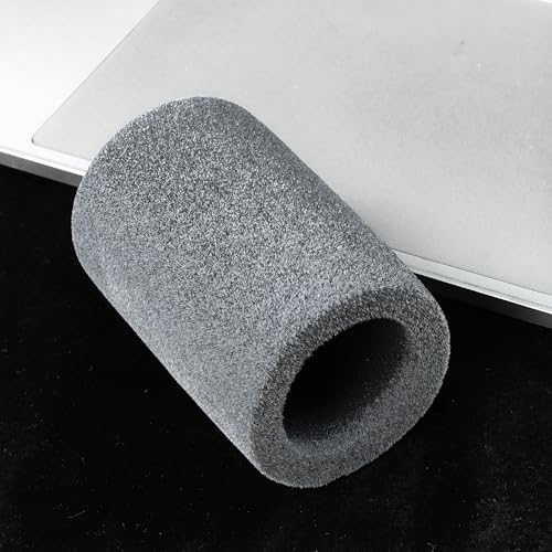 Defean 2 Pack Microphones Pop Filter Compatible with JBL PartyBox Wireless Mic Microphones,for Fifine Amplitank K688 Microphone, Replacement Windscreen Flocked Foam - Cylinder Shape (Grey)
