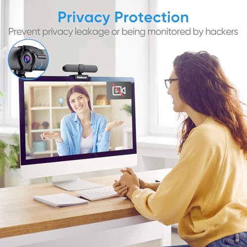 1080P Webcam with Microphone USB Web Cam Plug&Play Privacy Cover Adjustable Wide Angle Web Camera Computer Camera for Online Calling/Zoom/Teams/Facetime