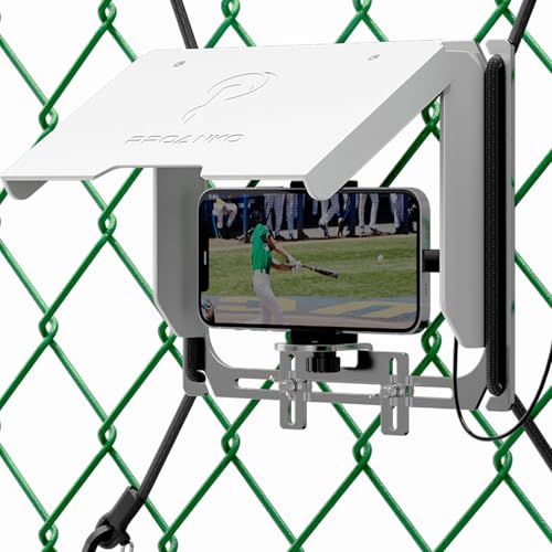 Game Changer Mounting Kit, Cell Phone Fence Mount with Shade and Power Bank Holder, Gamechanger Streaming Kit, Fence Phone Holder for iPhone GoPro Camera Mevo Start Recording Baseball Tennis Game - style: Game Changer Mounting Kit