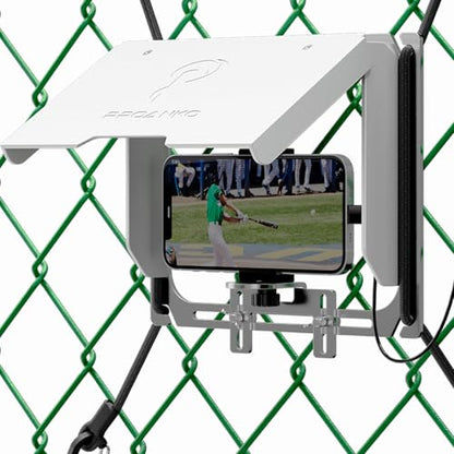 Game Changer Mounting Kit, Cell Phone Fence Mount with Shade and Power Bank Holder, Gamechanger Streaming Kit, Fence Phone Holder for iPhone GoPro Camera Mevo Start Recording Baseball Tennis Game - style: Game Changer Mounting Kit