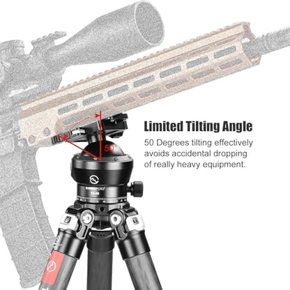 XB-60DL 60mm Low Profile Tripod Ball Head,Ballhead for Hunting,Load 66lb(30KG)