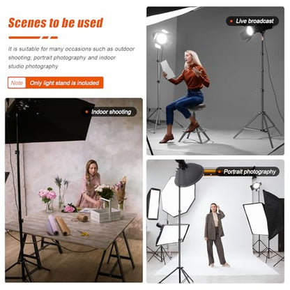 Godox Light Stand 240CM/94 in Photography Light Stand Heavy Duty with 1/4” Universal Screw Carry Bag Portable for Photography Studio Portrait Shooting - size: 94.5in