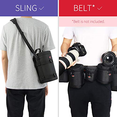 Lens Pouch For DSLR Camera Lens Fits for Canon, Nikon, Pentax, Sony, Olympus, Panasonic, and other Lens BL-0009 - size: BL-0009