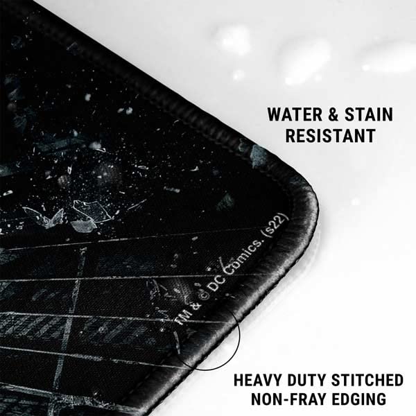 Skinit 12.6” x 11” Batman Dark Knight Rises Gaming Mouse Pad, Large for Desk Setup, Anti-Slip Rubber Base, Smooth Low-Friction Surface, Precision Stitched Edges - color: Black - BATMNX07, size: 12.6" x 11"