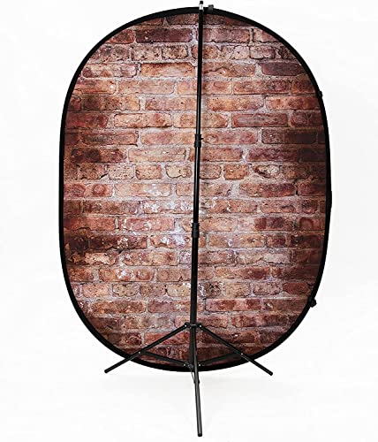 Kate 8ft Collapsible Background Stand Kit for Pop Up Backdrops Tripod Frame with Clamp for Chroma Key Green Screens, Foldable Reflectors Photography Lighting Stand - color: Pattern1