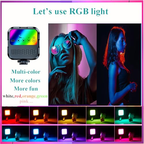 for iPhone Vlogging Kit, Vlogging Kit for Andriod Phone with Two Tripods RGB Light Lavalier Microphone Remote for YouTube Tiktok Content Creator - size: With Wireless Mic