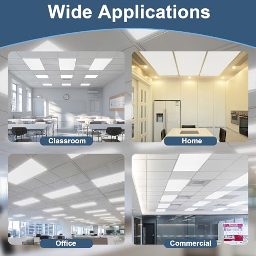 Pushglossy 4 Pack 23.75" X 47.75" X 0.2" Fluorescent Light Covers Classroom Office Diffuser Panels for 2x4ft Drop Ceiling Light Fixture Polycarbonate Replacement Cover for Hospital Home (Milky White) - color: Milky White