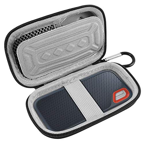 SSD Case for SanDisk Extreme Portable SSD & Extreme PRO, Hard Shell Protective Storage Bag with Carabiner, Fits 1TB 2TB 4TB 8TB External Solid State Drive for Business Travel (Blue) - color: Blue, size: For Sandisk V2