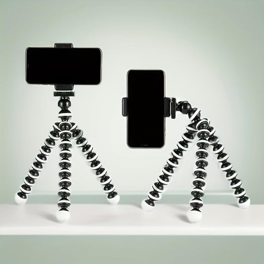Phone Mini Tripod, Premium Flexible Mobile Phone Tripod Stand Compatible with Smartphone, Small Digital Camera, Black