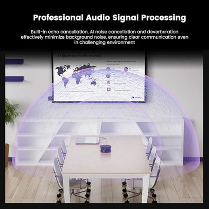 Nearity A21Sx2 Zoom Certified Conference Speaker and Microphone, Speakerphone w/8 Mics, 16ft Voice Pickup, AI 2.0 Noise Cancelling, USB Speakermic with Daisy Chain, Works Teams/Zoom/Google Meet - color: A21S-2PACK-BLACK