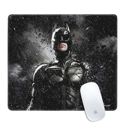 Skinit Small Gaming Mouse Pad - Officially Licensed The Dark Knight Rises Raining Design with Stitched Edges, Waterproof, Non-Slip Rubber Base, Desk Mat for Keyboard & Mouse, 12.6" x 11" inches - color: Black - DRKNTR03, size: 12.6" x 11"