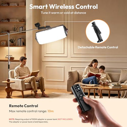 Ulanzi AL60 Inflatable Tube Light - LED Video Light Photography with Remote, 2700K-6500K CRI≥96 10 Effects Portable Photography Camera Soft Light for Game/Live Stream/YouTube(Not Adapter & Power Bank) - size: 60W