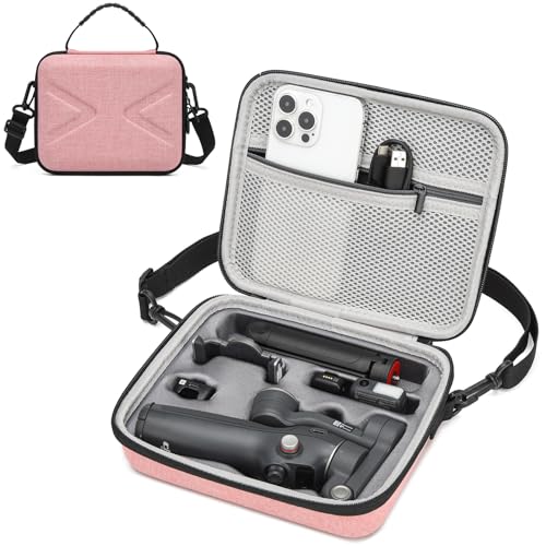 Hard Case for Osmo Mobile 7P / 7, Portable Storage for OM 7P/7, Shoulder Bag for DJI OM 7 /7P Smartphone Gimbal Stabilizer Accessories Case, Pink - color: Pink