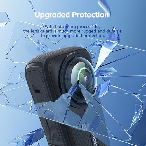 Insta 360 X4 Aluminum Frame Cage Case Bag Glass Lens Guard Set Screen Protector for Insta360 X4 X 4 Accessories Kit Anti-Scratch Metal Housing Shell Tempered Glass Protective Film Cover