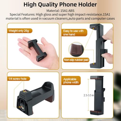 HEMMOTOP 22in Magic Arm with Clamp, Long Articulating Arm Camera Mount, Adjustable Phone Mount Holder 360° Rotation, Mic Arm for Microphone, LED Lights, for iPhone, Tripod, Desk, Table - size: 22 in