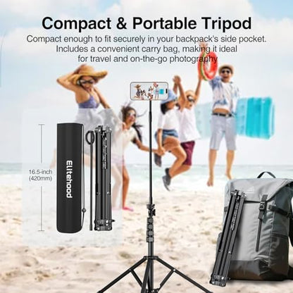 elitehood Magnetic iPhone Tripod Stand with Flexible Gooseneck, Magsafe Phone Stand for Video Recording Filming, Heavy Duty Aluminum Phone Tripod for iPhone 17 Pro Max / 17 Pro / 16 Pro Max - style: Magnetic Phone Tripod