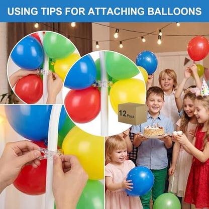 3.5 Inch Clear Plastic Spring Clamps 12 Pack, Multifunctional Large Balloon Arch Clips, Practical Accessories for Backdrop Decor, Pool Towel, DIY Crafts & Photography Studio Supplies