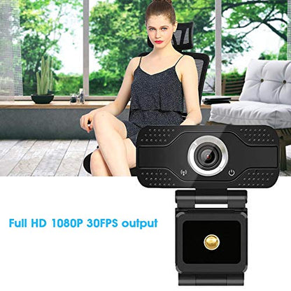 V BESTLIFE Full 1080p Webcam with Microphone for Desktop,USB Online Class Computer Camera,Plug and Play Web Cam Mount Built in Pickup