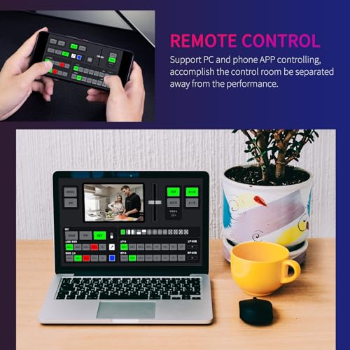 FEELWORLD L4 10.1 Inch Touch Screen Video Switcher 10.1 inch Touchscreen, Real-time Preview 5 Input Sources PST PGM and Operation Interface