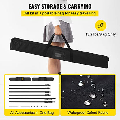 VEVOR Backdrop Stand 10 x 8 Ft, Height Adjustable Background Stand with 1 Carrying Bag, Photo Backdrop for Party Wedding Studio Trade Show - size: 10 x 8 Ft