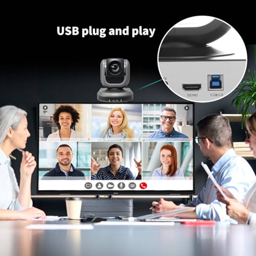 PTZ Camera with 20X Optical Zoom Full HD 1080P60fps HDMI Camera for Conference Rooms, Church Events, Streaming & Video Calls | Compatible with Zoom, Skype, OBS | Easy Setup - style: 20X 1080P HDMI/USB3.0