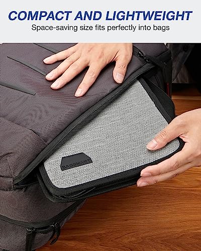 BAGSMART Water-Resistant Tech Organizer Bag for Electronics Accessories, Travel Storage Case Compatible with 12.9" Tablet, Charging Cable, Power Bank, Earphone, Grey