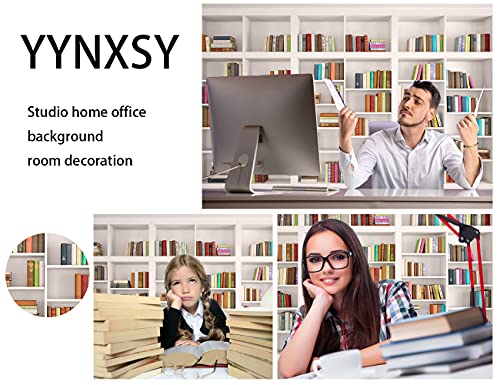 YYNXSY 8X6FT Office Bookshelf Backdrop for Video Conference with Window Background Screen for Children Photography Studio Holiday Party YY-1006 - size: 8X6FT