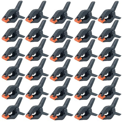Spring Clamps,30 Pack 3.5in Professional Plastic Heavy Duty Spring Clips for Crafts, Backdrop Clips Clamps for Backdrop Stand,Photography Studios,Woodworking,Home Improvement