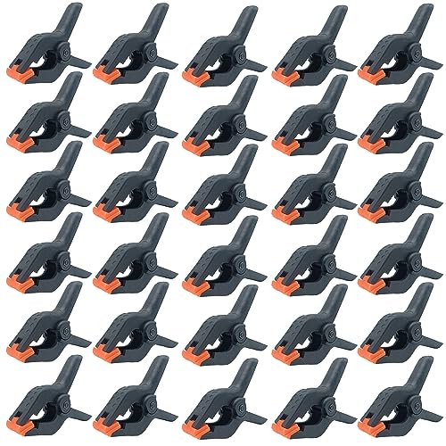 Spring Clamps,30 Pack 3.5in Professional Plastic Heavy Duty Spring Clips for Crafts, Backdrop Clips Clamps for Backdrop Stand,Photography Studios,Woodworking,Home Improvement