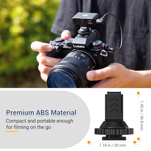 JJC Cold Shoe Mount Adapter for DJI Mic 2 with 1/4" Screw, DJI Mic 2 Camera Adapter Compatible with Canon Nikon Sony Cameras Tripod Camera Cage for Vlogging Video Recording - size: For DJI Mic 2 Receiver