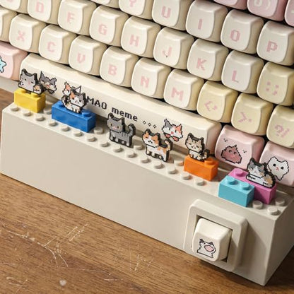 Hyekit Keyboard Display Stand | DIY Buildable ABS Mechanical Keyboard Storage Holder with 2 Replaceable Front Panels | Showcase for Building Bricks | Ideal Desk Setup Decor for Gamers and Enthusiasts
