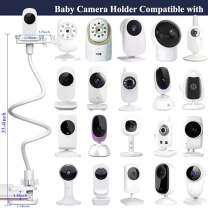 Baby Camera Monitor Mount Flexible Holder Stand Compatible with Momcozy,HelloBaby HB6550/HB65/HB66/HB6560/iFamily,Blemil,GoodBaby,OKAIDI,ANMEATE, Infant Optics Cameras and with 1/4" Baby Cameras Stand - size: 1 Count (Pack of 1)