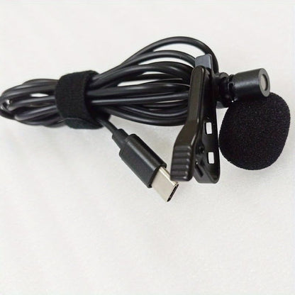 Wired Lavalier Microphone for Mobile Recording Video Live Streaming and Noise Reduction Mini Microphone
