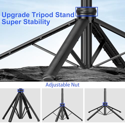 Auto Face Tracking Tripod for iPhone with Light 63” Selfie Stick Tripod Stand Follows Your Movement 360° Phone Camera Tripod with Wireless Remote for Content Creator Vlog Live Stream Video Recording - style: C17-Auto Face Tracking Tripod with 2 Square Lig