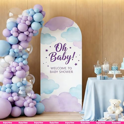 Custom Arch Backdrop Standee with Back Stand, Personalized Photo Cardboard Cutout Customized Background Board for Birthday Party, Wedding Graduation & Event Decor, 1-8 FT Tall