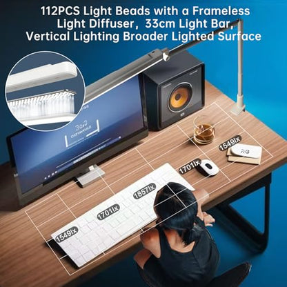 Gift Rechargeable Overhead Video Conference Light for Desk with 3 Models 5 Brightness Levels,Built-in 3600mAh Battery Can be Used for Tiktok,Video Recording,Zoom Meeting,YouTube and Live Broadcast