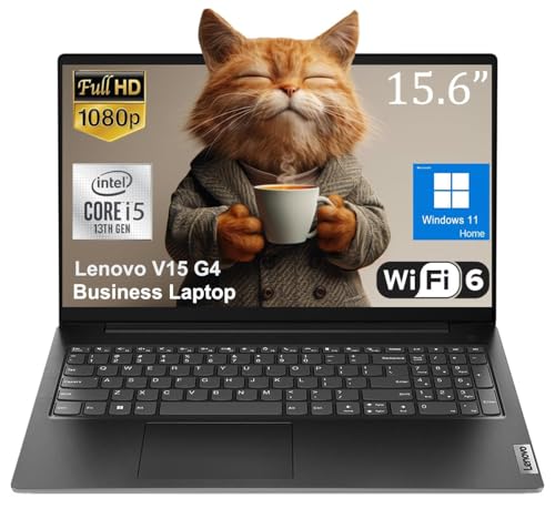 Lenovo V15 G4 Business Laptop, 15.6″ FHD Anti-Glare Display, Intel 8-Core i5-13420H (Beat i7-1355U), 16GB RAM, 256GB SSD, WiFi6, Bluetooth5.2, RJ-45, Windows 11 Home, with 5ave 6-in-1 Accessory Kit