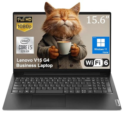 Lenovo V15 G4 Business Laptop, 15.6″ FHD Anti-Glare Display, Intel 8-Core i5-13420H (Beat i7-1355U), 16GB RAM, 256GB SSD, WiFi6, Bluetooth5.2, RJ-45, Windows 11 Home, with 5ave 6-in-1 Accessory Kit