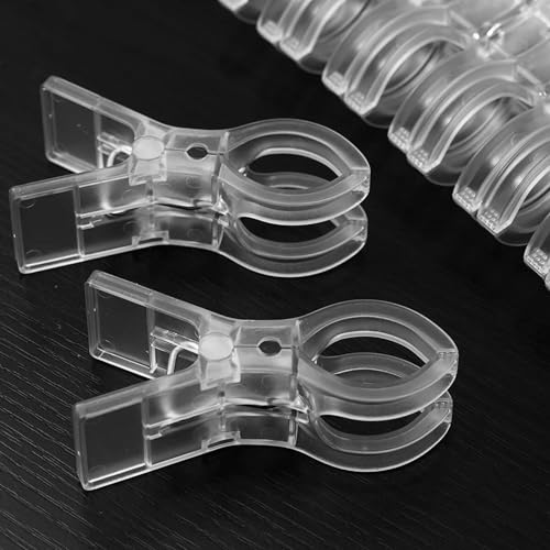 20 Pack Large Balloon Arch Clips，Reusable Plastic Clear Spring Clamps for Backdrop Birthday Wedding Decoration Woodworking Photography Studios，Heavy Duty Ballon Clips（3.5"）