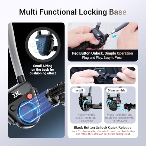 Lightweight Magnetic Neck Mount for Phone & Action Camera,Magnet Neck Holder with 3 Removable Arms for iPhone 17 16 15 Series Android Osmo360 Action 5Pro Hero 13,POV/Vlog Selfie Mount Necklace Holder | Quick Release Neck Phone Holder for iPhone 17 16 15 S