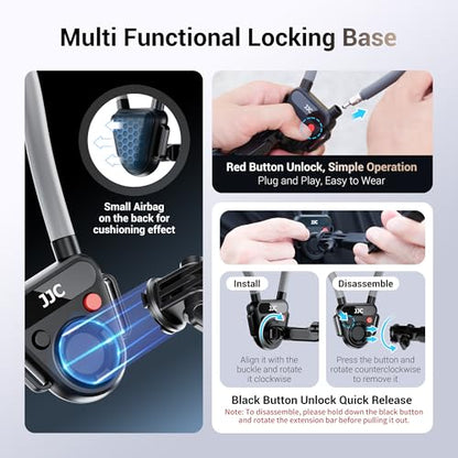 Lightweight Magnetic Neck Mount for Phone & Action Camera,Magnet Neck Holder with 3 Removable Arms for iPhone 17 16 15 Series Android Osmo360 Action 5Pro Hero 13,POV/Vlog Selfie Mount Necklace Holder | Quick Release Neck Phone Holder for iPhone 17 16 15 S