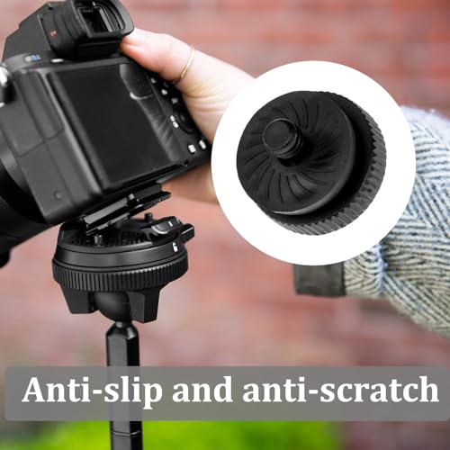 2Packs Thumb Camera Quick Release Adapter with 4 Packs Rubber Washers Tripod Screw with Rubber Pad 1/4 Male to 1/4 Female Thread L Bracket Mount for Camera Mounting Plate