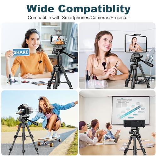 JOILCAN Mini Tripod for Camera, 25" Tabletop Camera Tripod, Portable Travel Tripod with Phone/Tablet Holder, Lightweight Aluminum Tripods for DSLR Phone Spotting Scope - size: 25 Inch