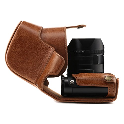 Mega Gear Leica Q-P, Q (Typ 116) Ever Ready Genuine Leather Camera Case and Strap, with Battery Access, Brown - color: Brown