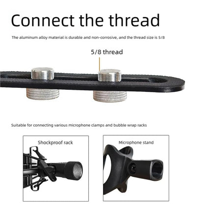 CH4 Mini 4 Mic Mount Bar with Standard 5/8-Inch Thread Suitable for Most Microphone Stands Boom Arms